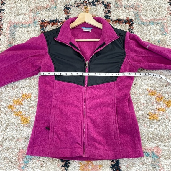 Columbia magenta pink interchange fleece zip up jacket - Picture 9 of 10